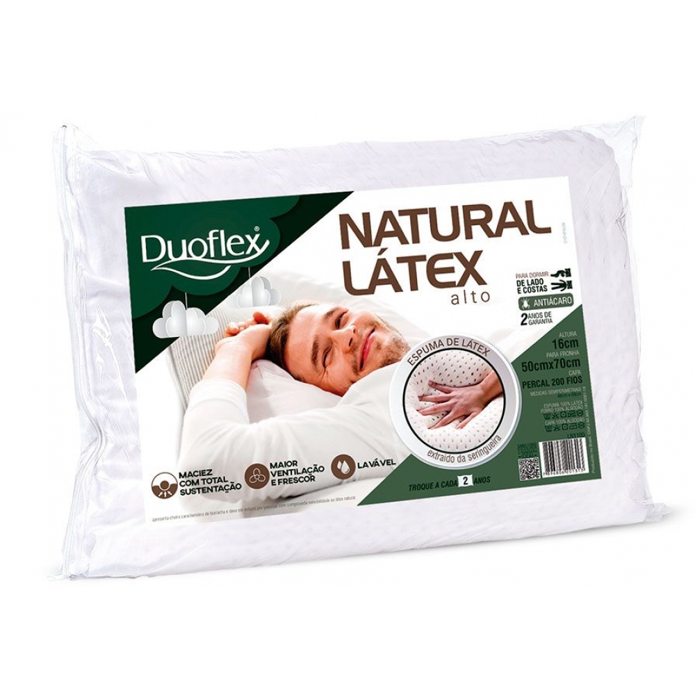 Foto 1 - Travesseiro Natural Látex Alto - Duoflex