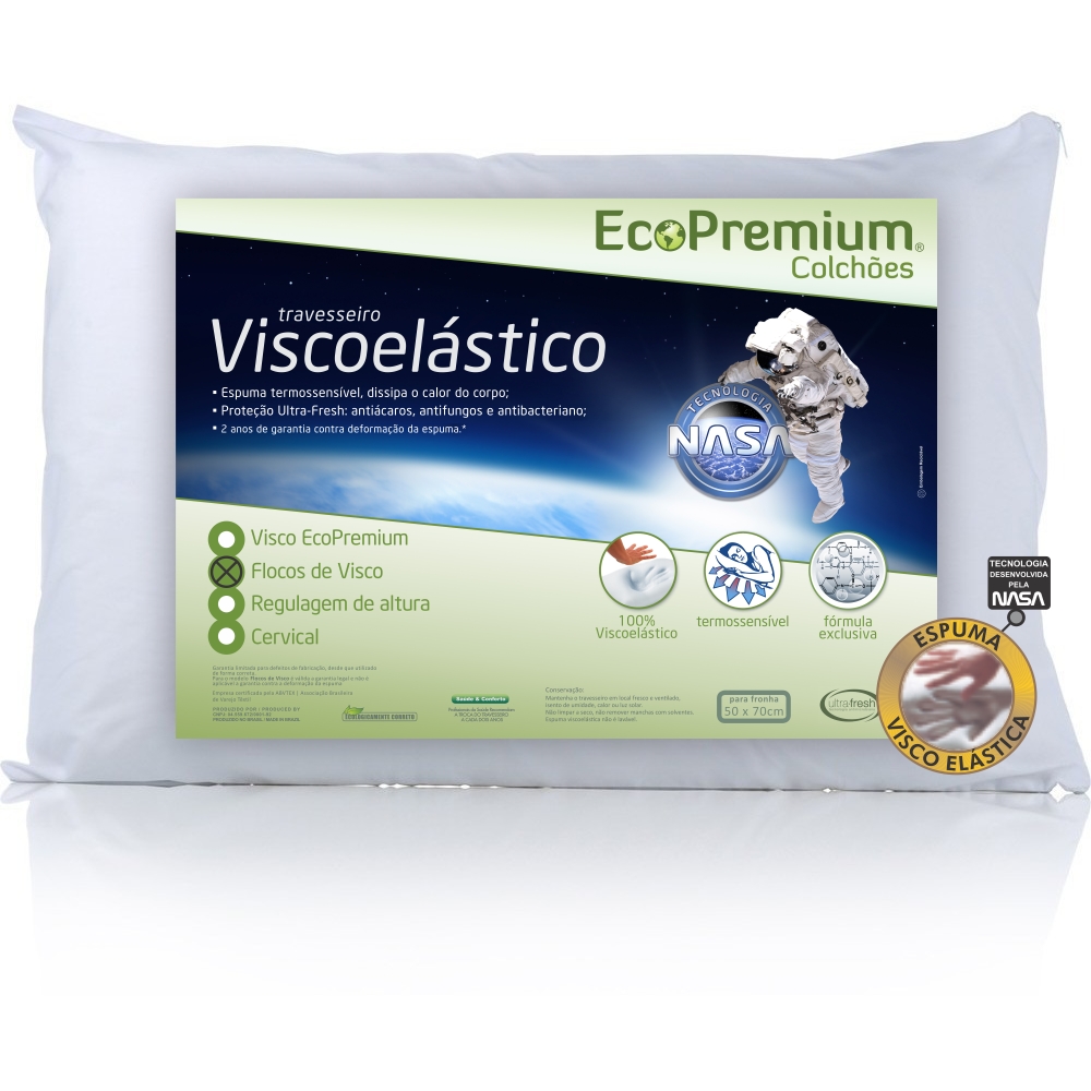 Foto 1 - Travesseiro EcoPremium - Flocos de Visco