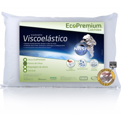 Travesseiro EcoPremium - Flocos de Visco